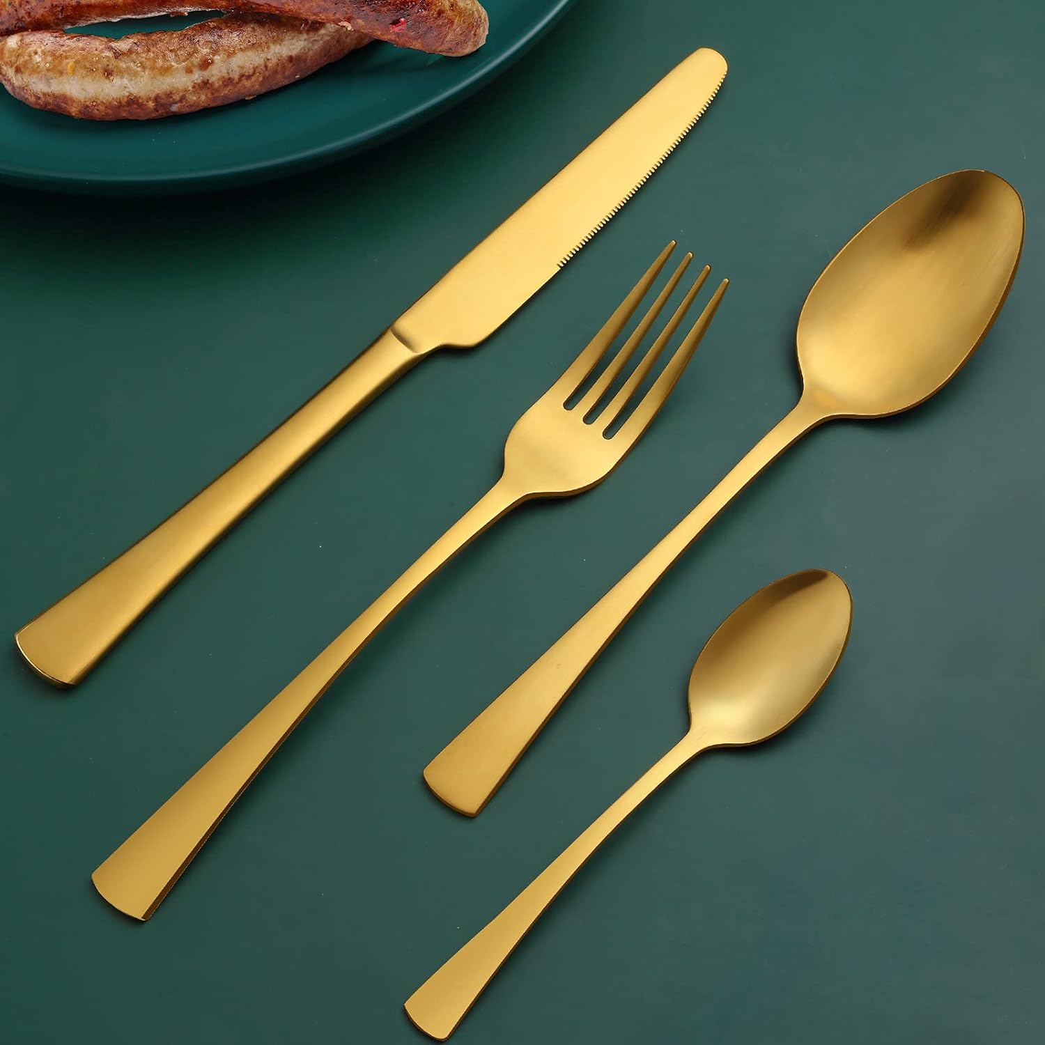 Main Forgé Designer Couverts Ensemble Repas Table Eating