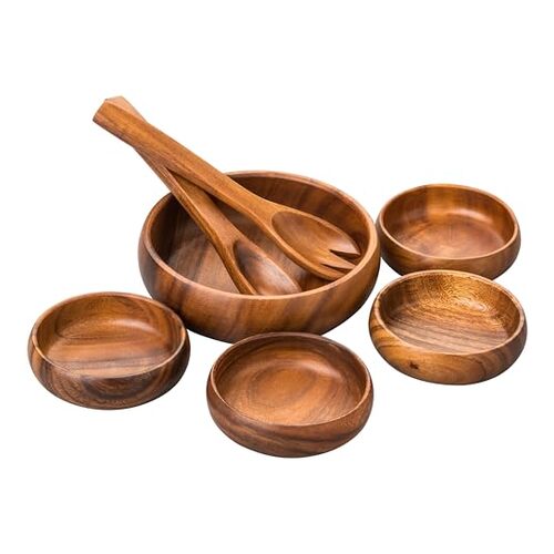 Service à salade 7 pièces en acacia Premier Housewares
