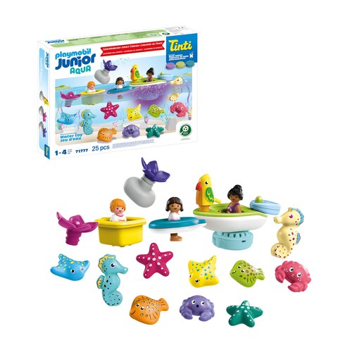 Calendrier de l avent de bain PLAYMOBIL Junior Aqua et Tinti avec 25 jouets d eau