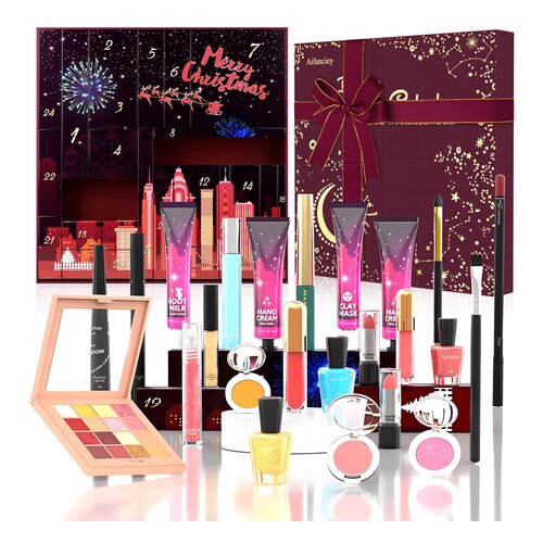 Calendrier de l avent beaute femme 24 cadeaux visage yeux levres