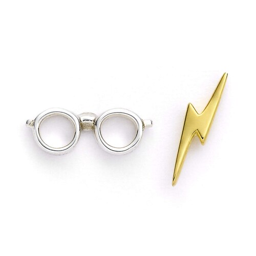 Boucles d oreilles Harry Potter eclair et lunettes en argent massif