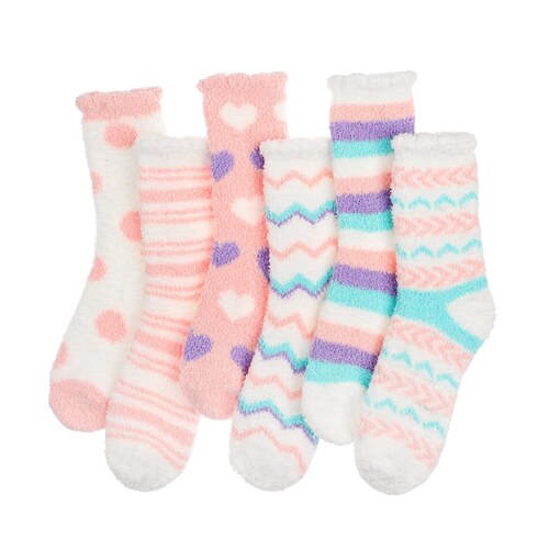 Chaussettes moumoute Blu Ninfee pilou pilou lot de 6 paires a motifs