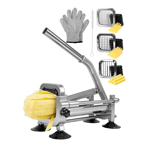 Coupe-frites professionnel inox 3 lames