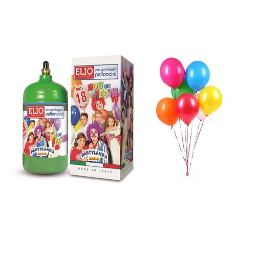 Bouteille d'hélium Partylandia avec 18 ballons inclus