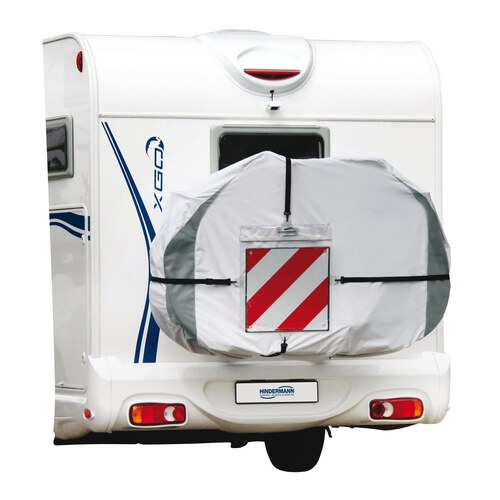 Housse de porte-velos pour camping-car Hindermann Zwoo grise avec poche a panneau