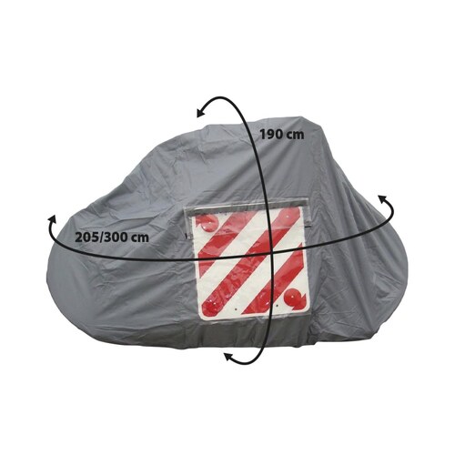Housse de porte-velos OPTIMA pour 4 velos avec fenetre a panneau de signalisation