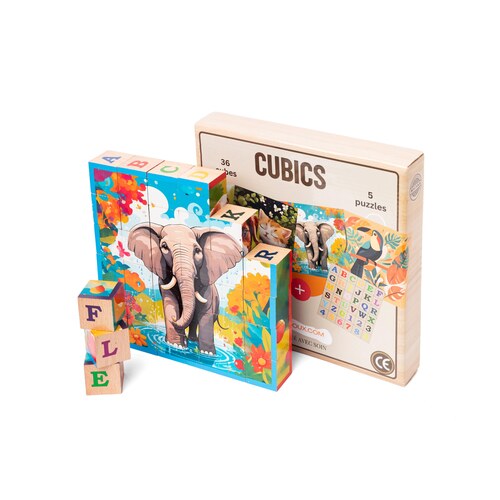 Jeu Montessori CUBICS Puzzle 6-en-1