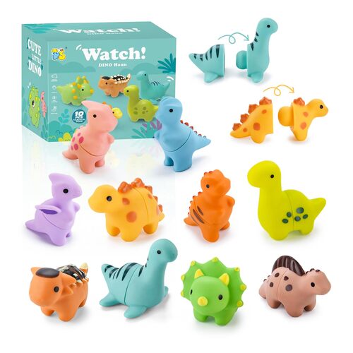Dinosaures en silicone Montessori à emboîter
