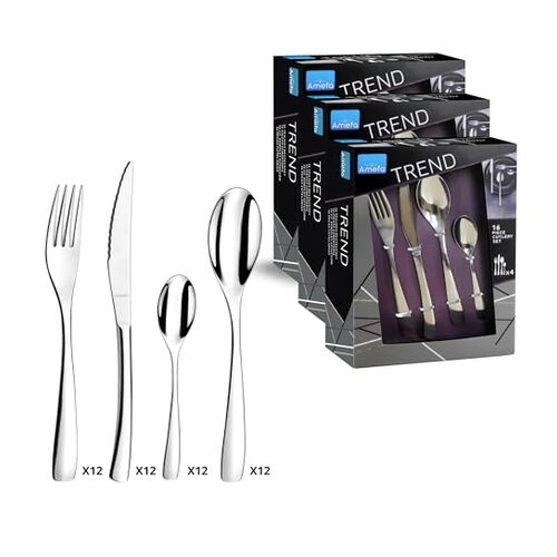 Ménagère 48 pièces Amefa Allegro en inox 18/10 brillant