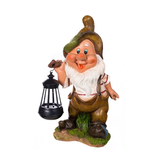 Nain de jardin 37 cm lampe solaire