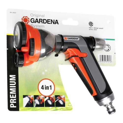 Pistolet d'arrosage Gardena Premium 4 en 1 en métal