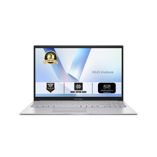 Ordinateur portable ASUS Vivobook 15 argent avec clavier ErgoSense