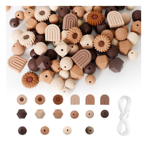 Lot de 110 perles fleur
