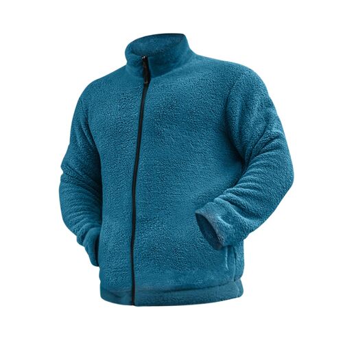 Veste polaire sherpa zippée à capuche homme