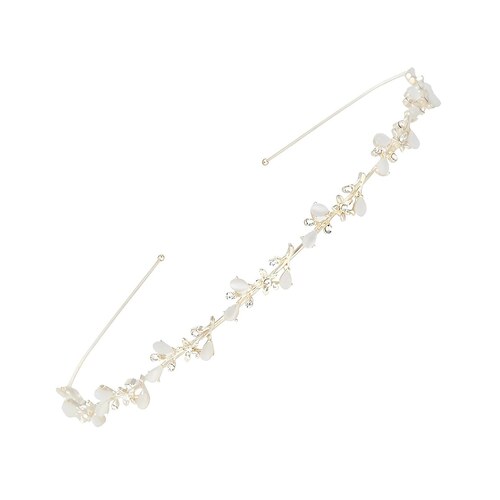Arceau de mariage dore a fleurs d opale et strass